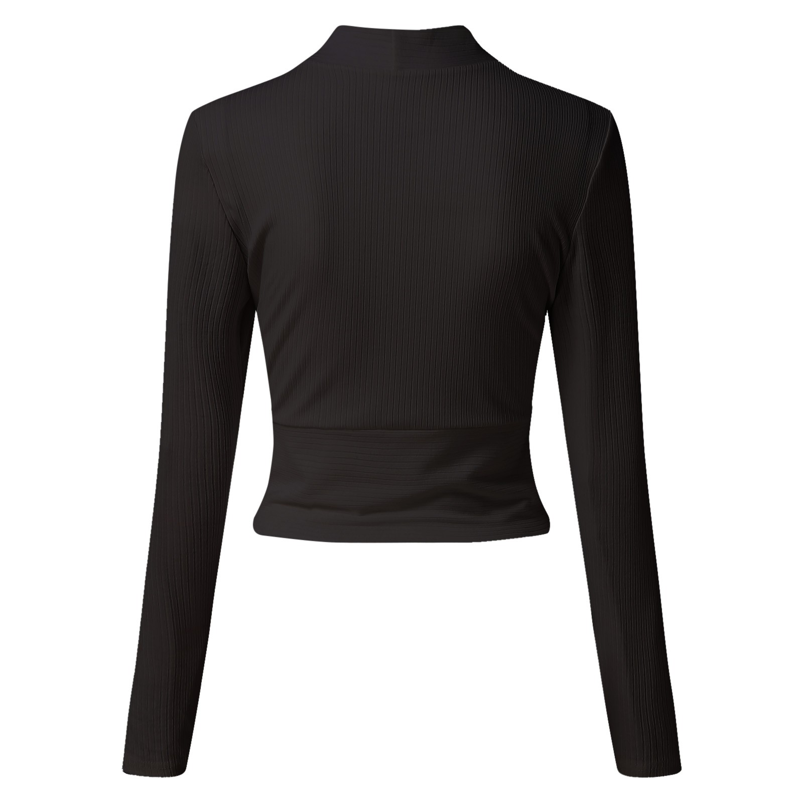 thumbnail image 5 of Blusa sexy de punto liso con cuello en V para mujer - Informal/para el día a día - Corte elástico - S-XXL, 5 of 8